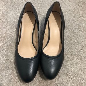 Franco Sarto Black Leather Heels